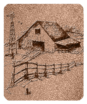 DF35-564W-BZ Barn and Windmill Bronze